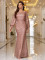 Sparkling Bubble Sleeves Slimming Long Evening Dress Banquet Wedding Party