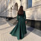 Women's new style elegant long sleeved chiffon autumn and winter dress V-neck