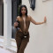 Fashionable women's sexy solid color backless top and pants set new