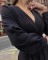 Women's new style elegant long sleeved chiffon autumn and winter dress V-neck