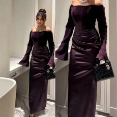 Women's new strapless wedding dress, toast dress, new temperament, light luxury engagement dress, wedding banquet dress