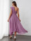 Sparkling chiffon single shoulder evening dress, grand party banquet dress