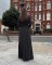 Women's new style elegant long sleeved chiffon autumn and winter dress V-neck