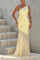 New Arrival Off-Shoulder Backless Bodycon Long Dress Sexy Solid Color Netting Padded Fishnet Skirt Gown