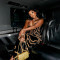 High end banquet long dress, host dress, feminine V-neck strapless dress for women