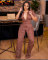 Sexy high-quality summer zipper pocket workwear jumpsuit
