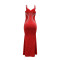Cross border new sexy suspender V-neck long dress with slim fit and rhinestone wrapped buttocks
