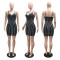 Sexy dress, fashionable suspender, rhinestone, hip hugging party dress, formal dress
