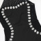 New sexy sleeveless slit dress diamond long skirt evening dress for women