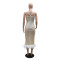 Fashion sequin waist bag buttock dress, annual meeting host, evening dress, woolen hem skirt