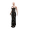 High end banquet long dress, host dress, feminine V-neck strapless dress for women