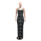 Fashionable women's rhinestone slim fit sexy bag hip slit dress for women