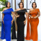 New sloping shoulder dress sexy hip hugging slim fit dress long skirt women's clothing