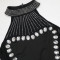 New sexy sleeveless slit dress diamond long skirt evening dress for women