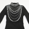New hot stamping fashionable slim fit high neck hip hugging long dress for women