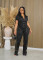 Sexy high-quality summer zipper pocket workwear jumpsuit