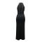 New sexy sleeveless slit dress diamond long skirt evening dress for women