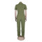 Sexy high-quality summer zipper pocket workwear jumpsuit