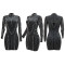 Long sleeved dress, fashionable rhinestone bubble bead wrapped hip dress, women's dress