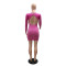 Sexy foreign trade hollowed out long sleeved dress, sexy hip hugging dress, short skirt, rhinestone hot chain terms