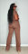 Sexy high-quality summer zipper pocket workwear jumpsuit
