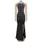 Fashion women's solid color rhinestone slit backless long skirt dress