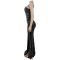Fashion women's solid color rhinestone slit backless long skirt dress