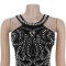 Fashion women's solid color rhinestone slit backless long skirt dress