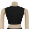 Fashionable women's sexy solid color sleeveless open cut dress with exposed navel