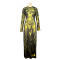 Source: Fashionable and creative wet body 3D printed finger cots, slim fit split dress