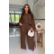 Elastic Wrinkled Bat Sleeve One Piece Sleeve Pocket Swing Leg Wide Leg Pants Set
