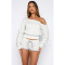 Comfortable casual slanted shoulder one shoulder strap pants set, two-piece set