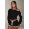 Comfortable casual slanted shoulder one shoulder strap pants set, two-piece set