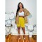 Flip collar positioning printed long sleeved shirt jacket+shorts two-piece set