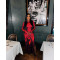Source: Fashionable and creative wet body 3D printed finger cots, slim fit split dress