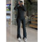 Yoga set, tight fitting quick drying fitness pocket zipper yoga suit, outdoor running sports set