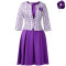 Foreign trade women's clothing cross-border winter fashion long sleeved jacket vest skirt dress African print set
