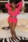 Strap vest jacket shorts sexy three piece set