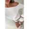 Comfortable casual slanted shoulder one shoulder strap pants set, two-piece set