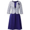 Foreign trade women's clothing cross-border winter fashion long sleeved jacket vest skirt dress African print set