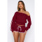 Comfortable casual slanted shoulder one shoulder strap pants set, two-piece set