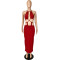 Sexy backless sleeveless suspender dress