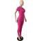 Sexy zipper three-dimensional pocket jumpsuit