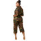 New fashionable camouflage printed pocket lapel jumpsuit