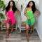 New printed suspender sexy short jumpsuit