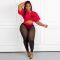 Fashionable and sexy mesh pants strap two-piece set