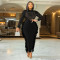 fashionable round neck rhinestone hot stamping dress