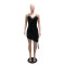 Hot selling foreign trade women's clothing V-neck backless sexy slim fit sequin style for women