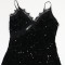 Hot selling foreign trade women's clothing V-neck backless sexy slim fit sequin style for women