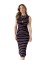 Sexy and fashionable striped printed summer women's dress